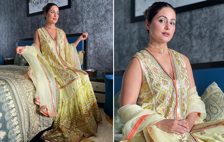 We Are Loving Hina Khan's Pretty Yellow Outfit
